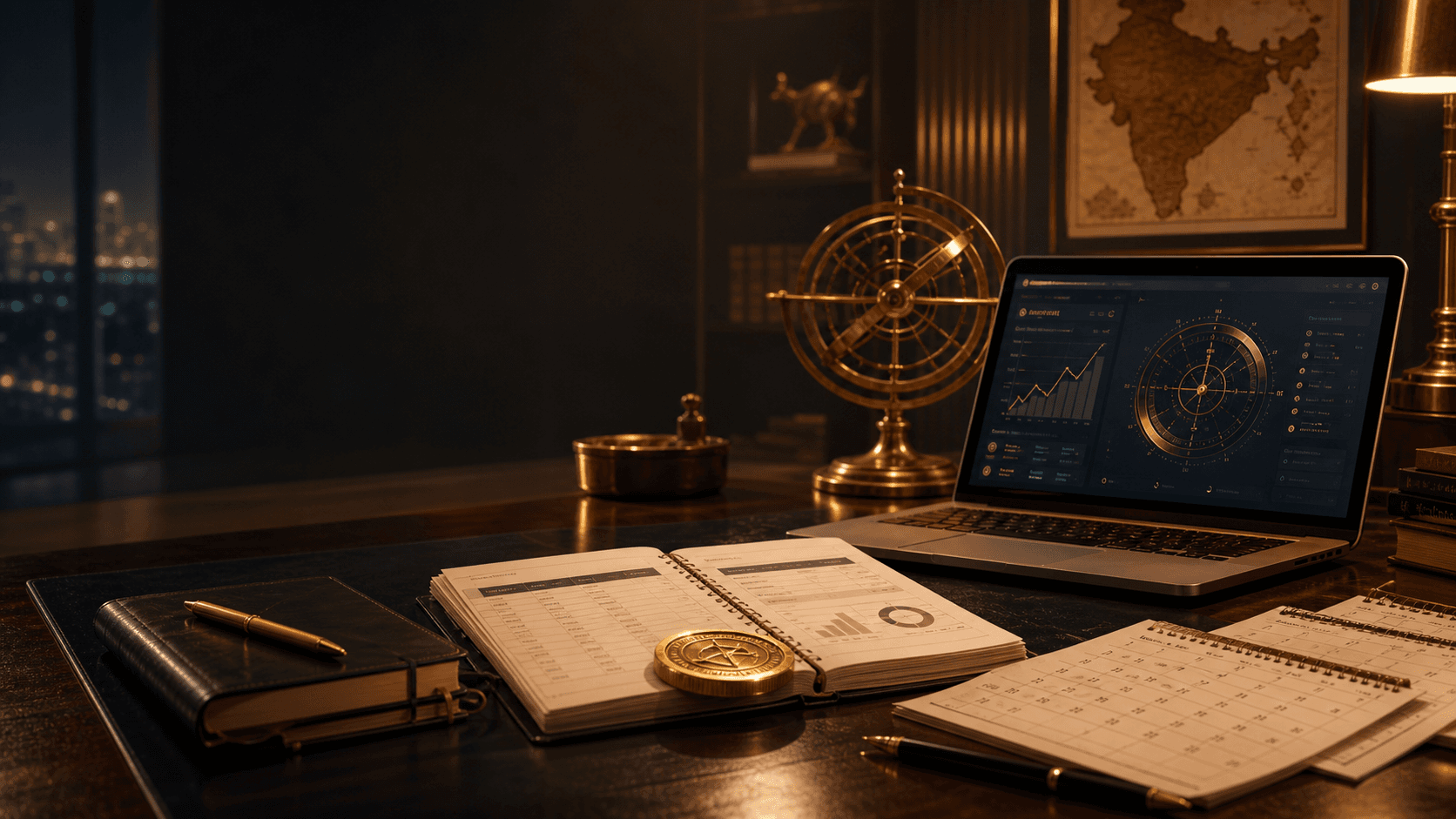 Premium KAALOS planning desk representing subscription value